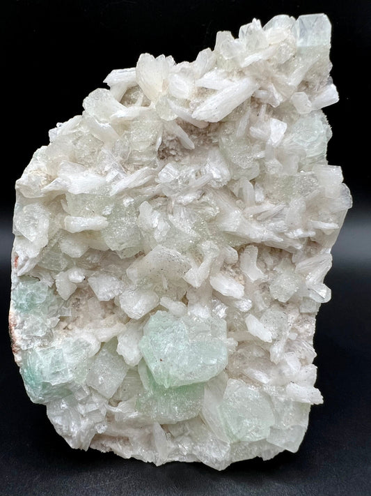 Large Green And Clear Apophyllite Specimen. Over 2.3 lbs. Awesome Display Piece.