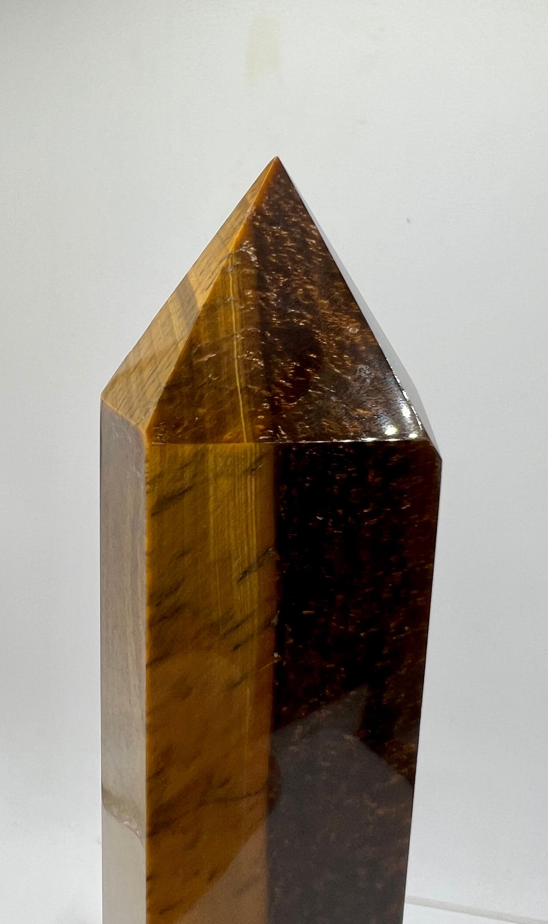 Golden Tigers Eye Tower. Over 6 Inches. Very High Quality!