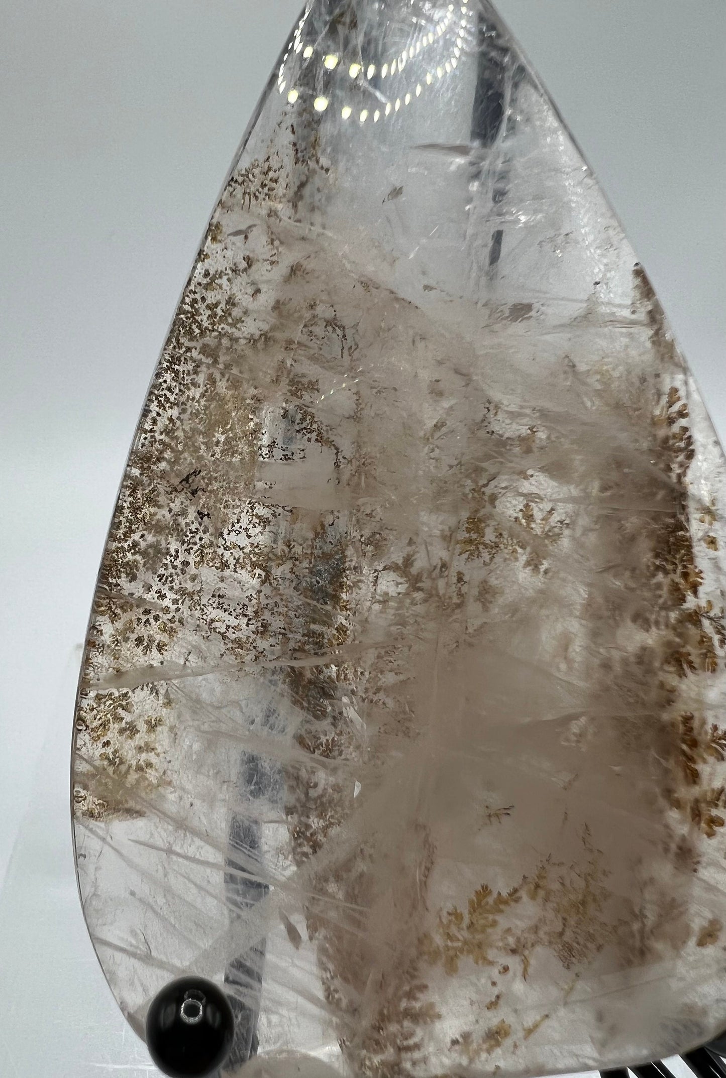 Rare Dendritic Quartz Freeform Flame. Beautiful Dendritic Quartz Flame. Very Unique Crystal.