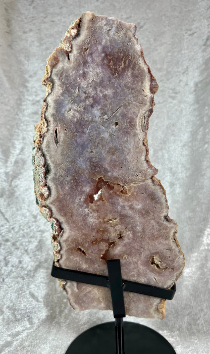 XL Stunning Druzy Pink Amethyst With Custom Display Stand. Beautiful Shades Of Pink And Purple Amethyst. Incredible Display Crystal!