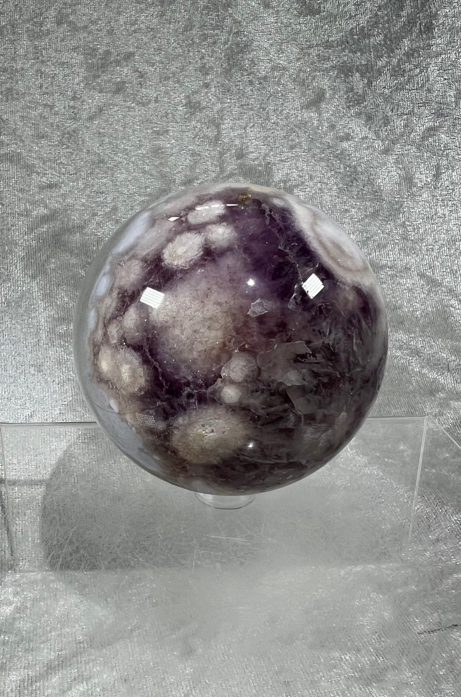 Amazing Pink Amethyst Sphere. 75mm. High Quality Amethyst Sphere. Stunning Combination Of Pink And Purple Amethyst.