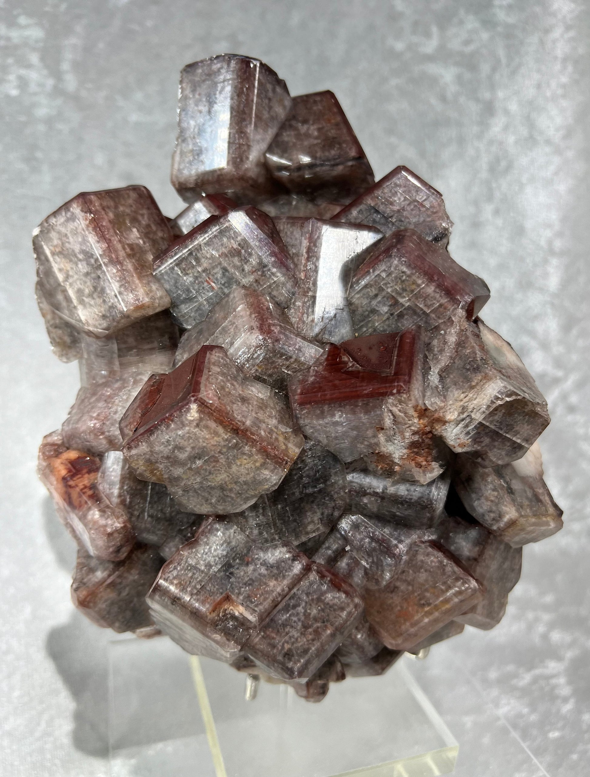 XL Chocolate Calcite Specimen. 5.2 lbs. Very High Quality. Stunning Cubic Hematite Calcite Cluster. Incredible Crystal Display Specimen.
