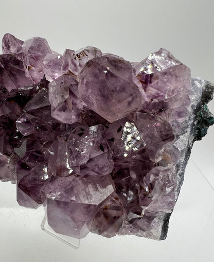 Very Rare Amethyst Cacoxenite. Stunning Purple Amethyst With Cacoxenite Inclusions. Beautiful Amethyst Display Cluster.