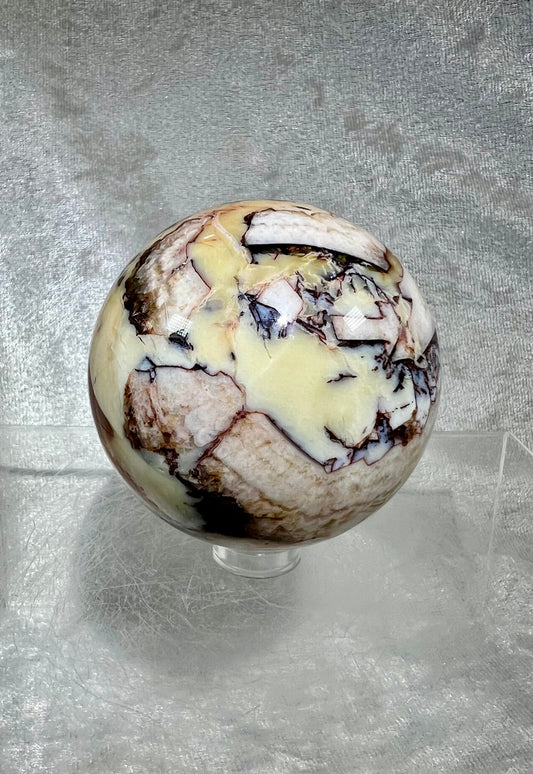 Amazing Brecciated Mookaite Sphere. 60mm. High Quality Crystal. Incredible And Rare Crystal Sphere.